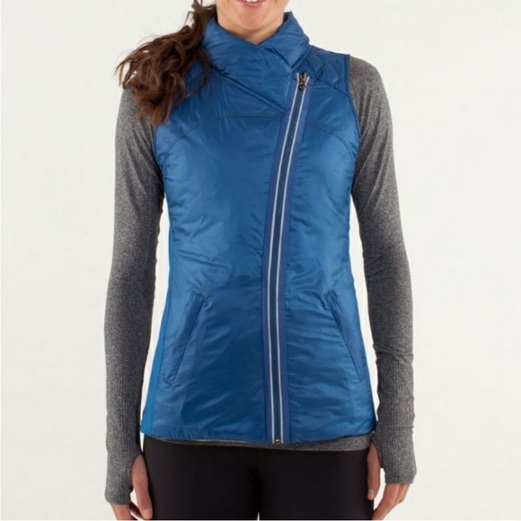 Lululemon What The Fluff Goose Down Limitless Blue Vest 4 - Picture 2 of 14